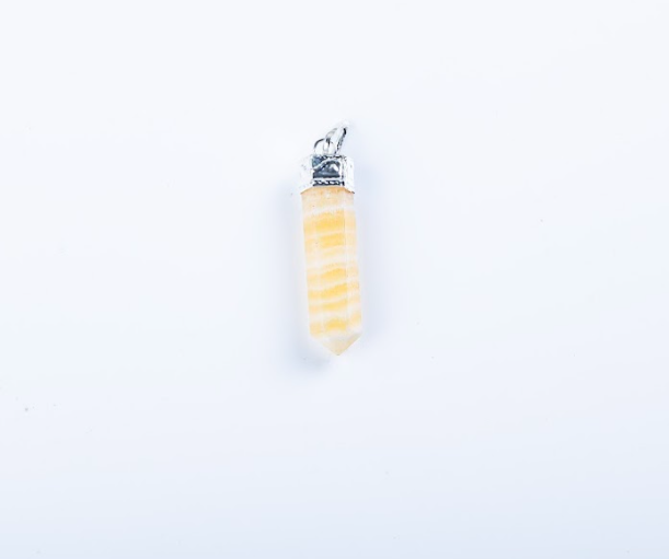 Yellow Calcite Single Point Pendant