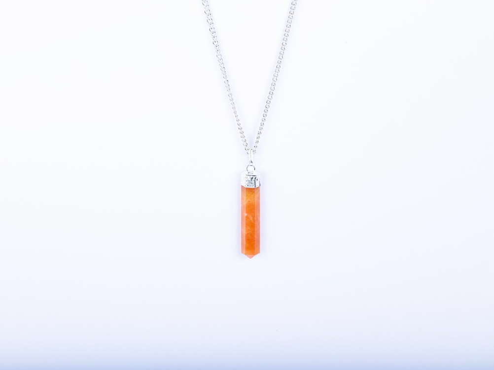 Orange Aventurine Single Point Pendant