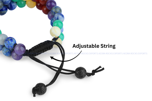 Seven Chakra String Bracelet - AEORA ROCKS INDIA -Healing Crystals superstore