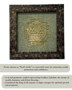 Shree Yantra on Pyrite dust in a frame - AEORA ROCKS INDIA -Healing Crystals superstore