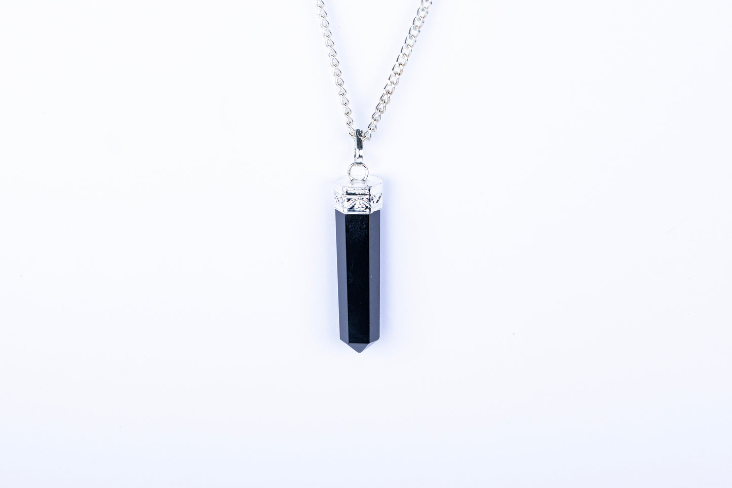 Black Tourmaline Single Point Pendant