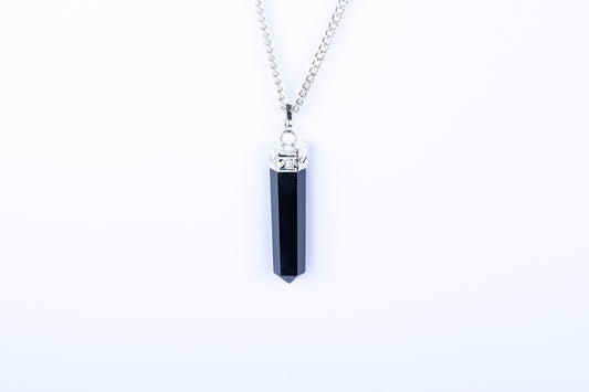 Black Tourmaline Single Point Pendant