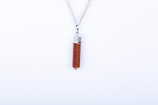 Red Goldstone Single Point Pendant