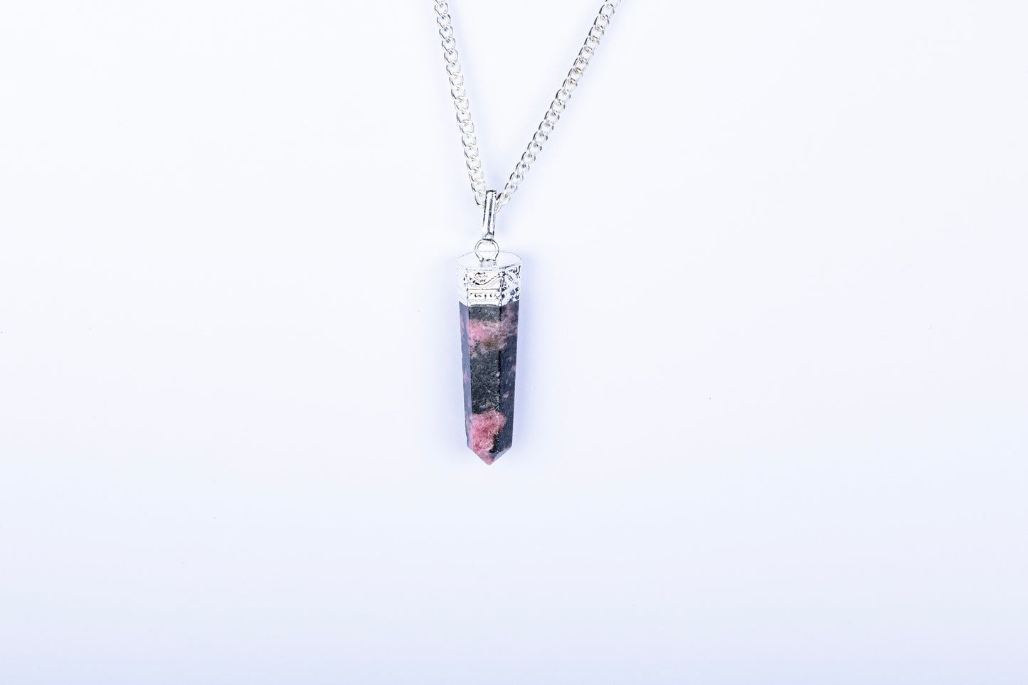 Rhodonite Single Point Pendant