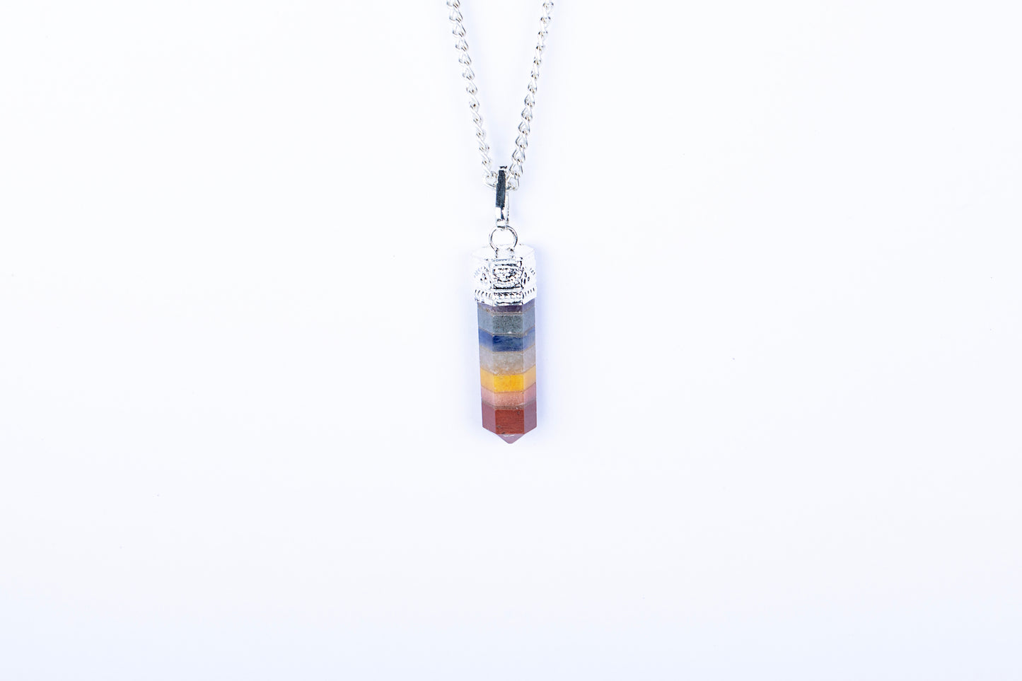 Seven Chakra Single Point Pendant