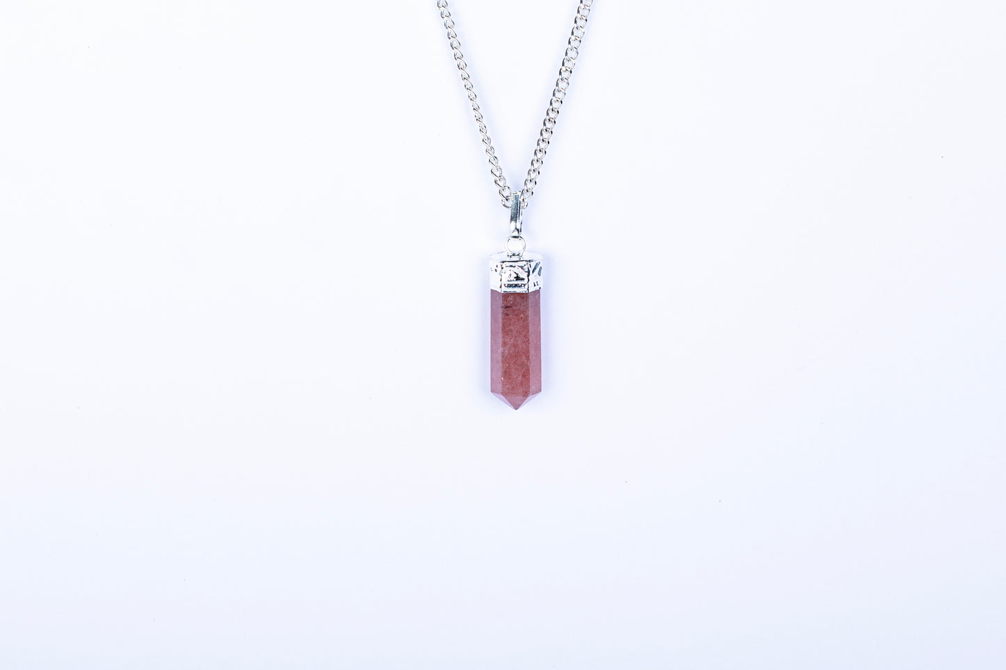 Strawberry Quartz Single Point Pendant