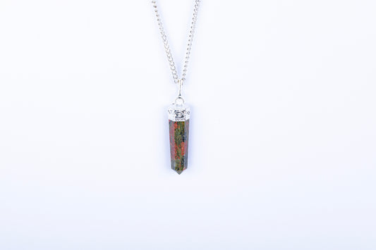 Unakite Single Point Pendant