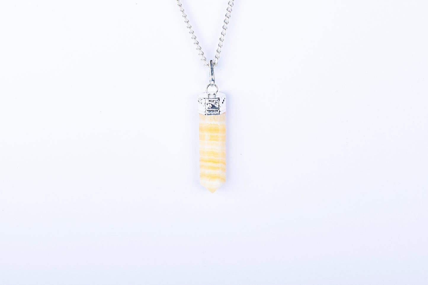 Yellow Calcite Single Point Pendant