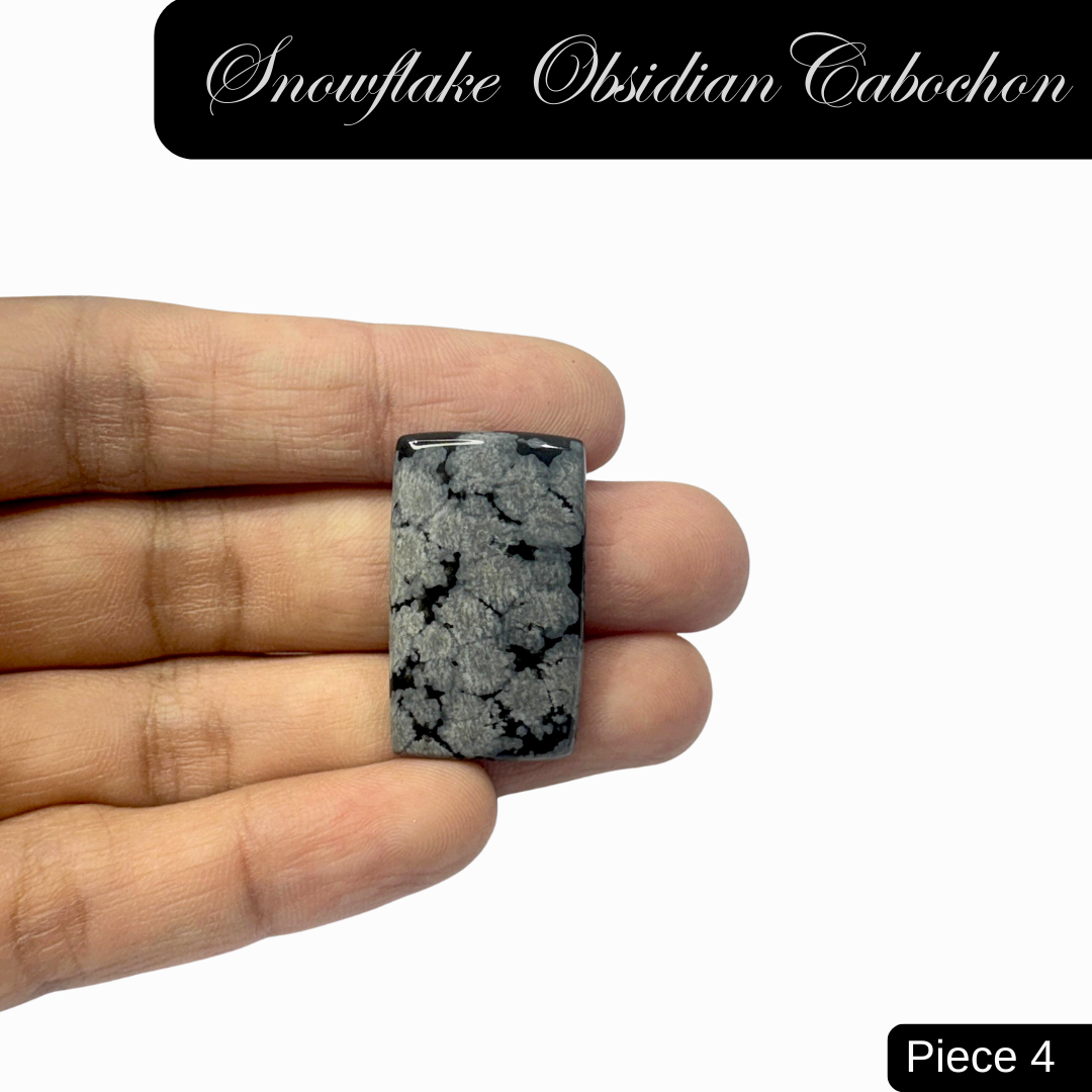 Snowflake Obsidian Cabochon - AEORA ROCKS INDIA -Healing Crystals superstore