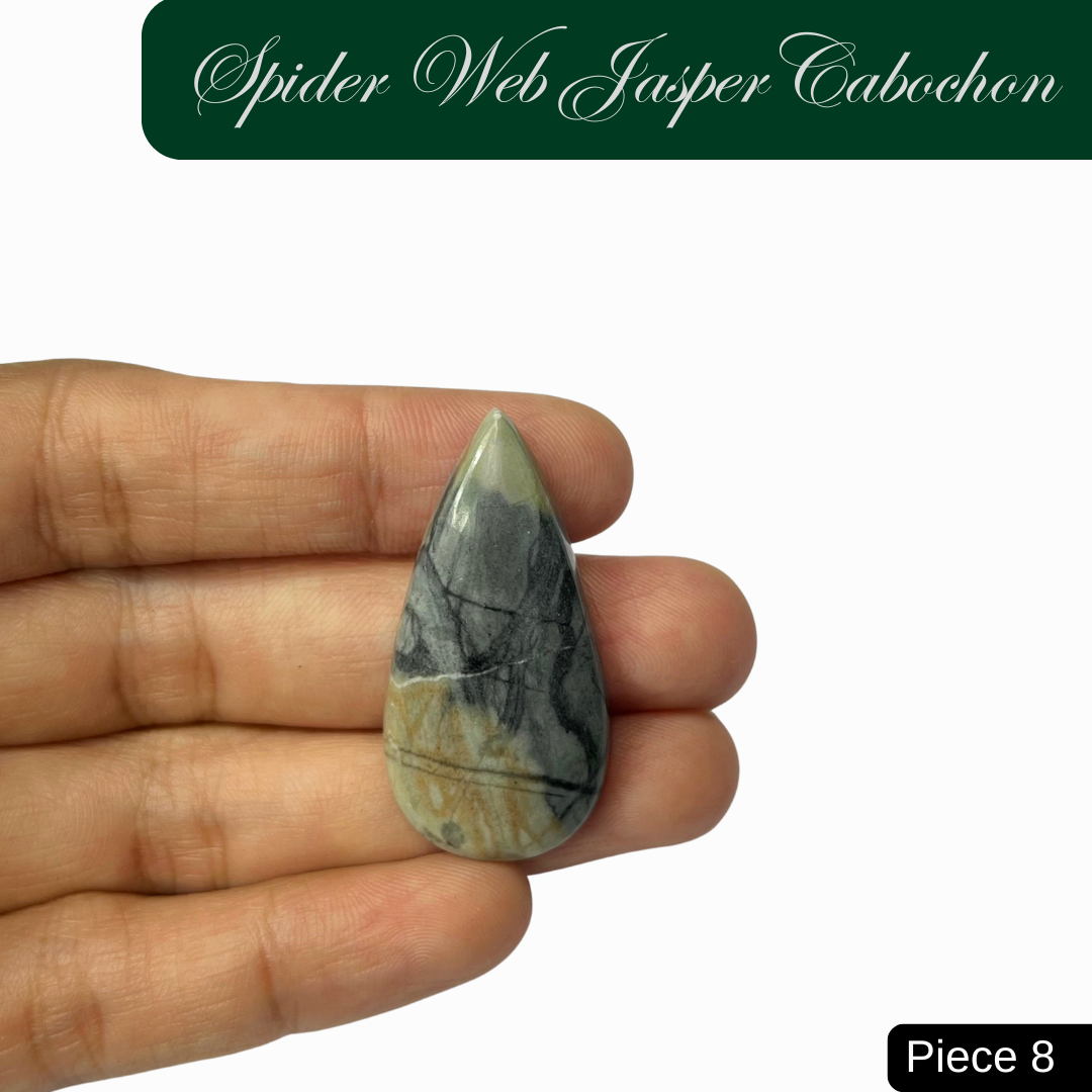 Spider Web Jasper Cabochons - AEORA ROCKS INDIA -Healing Crystals superstore