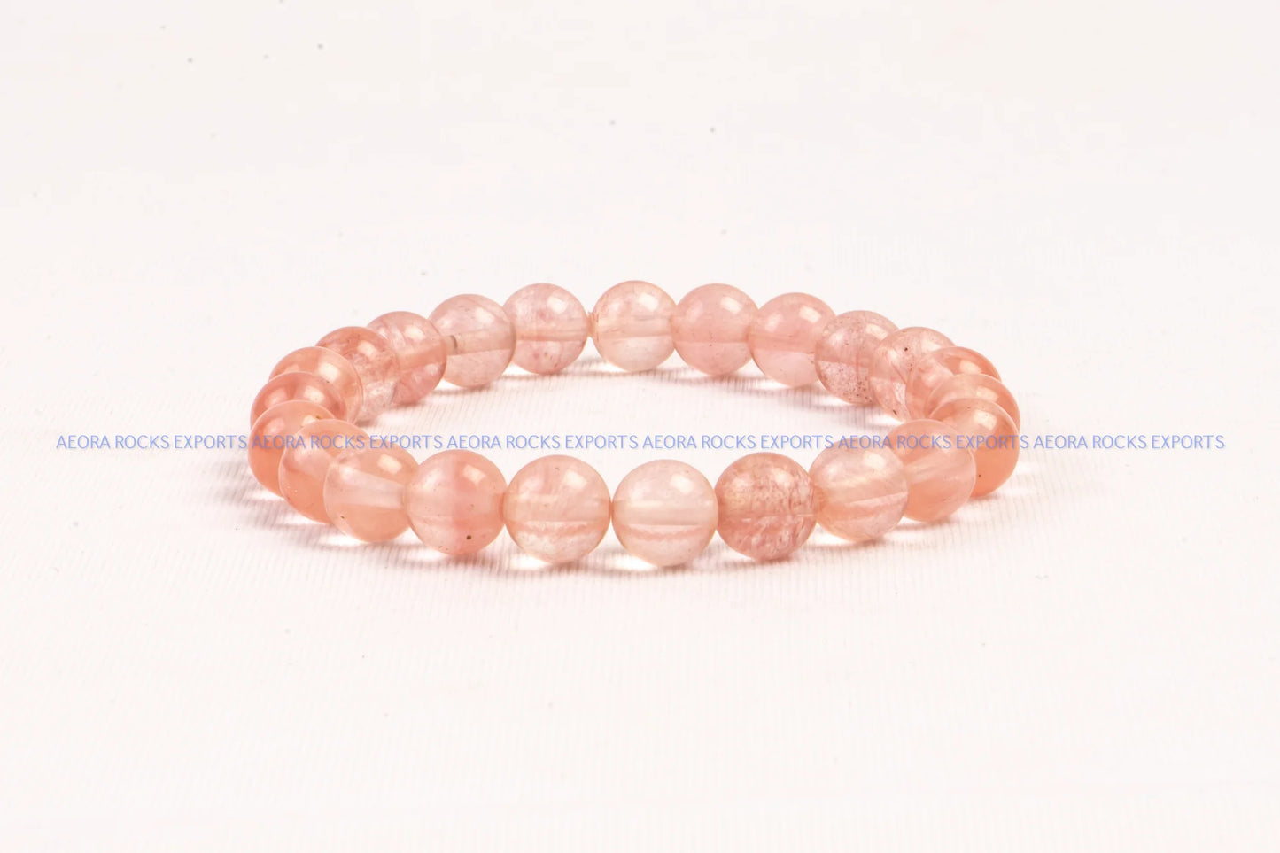 Strawberry Quartz Bead Bracelet