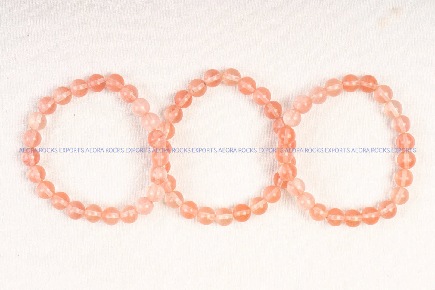 Strawberry Quartz Bead Bracelet