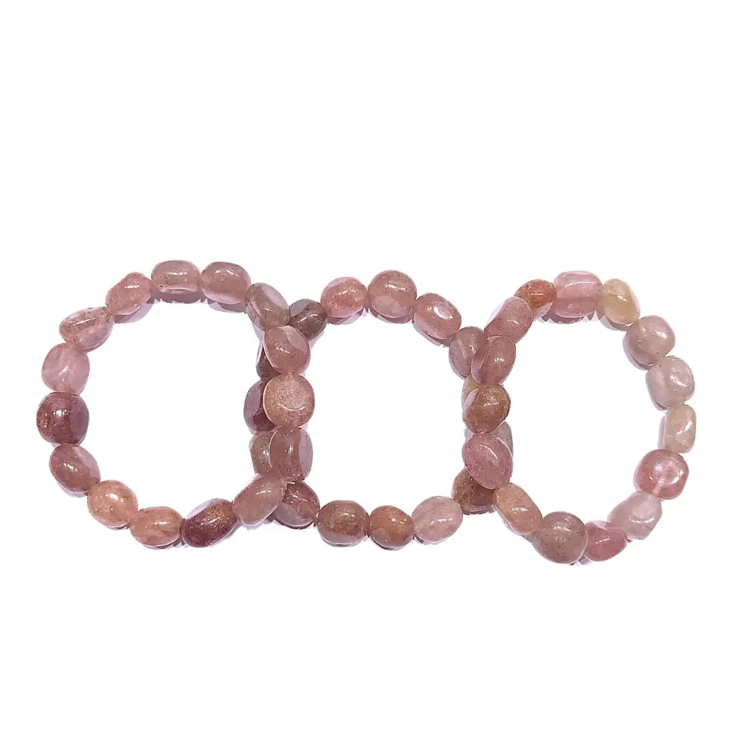 Strawberry Quartz Tumbled Bracelet