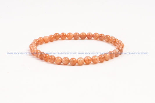 Sunstone Bead Bracelet