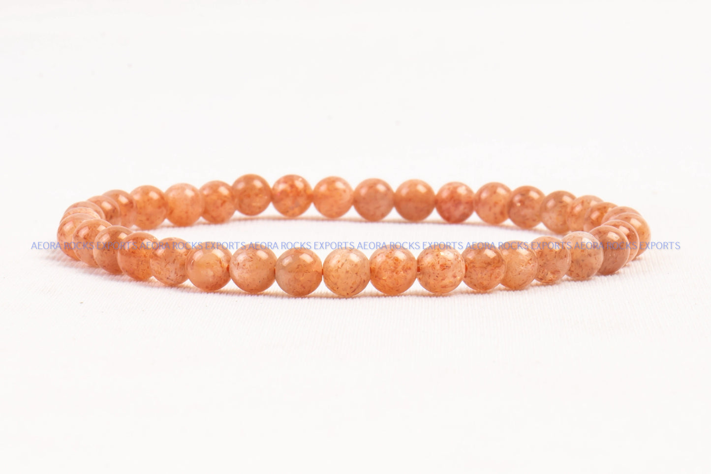 Sunstone Bead Bracelet