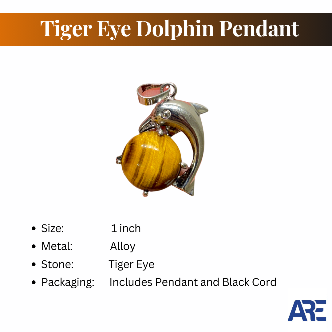 Tiger Eye Dolphin Pendant