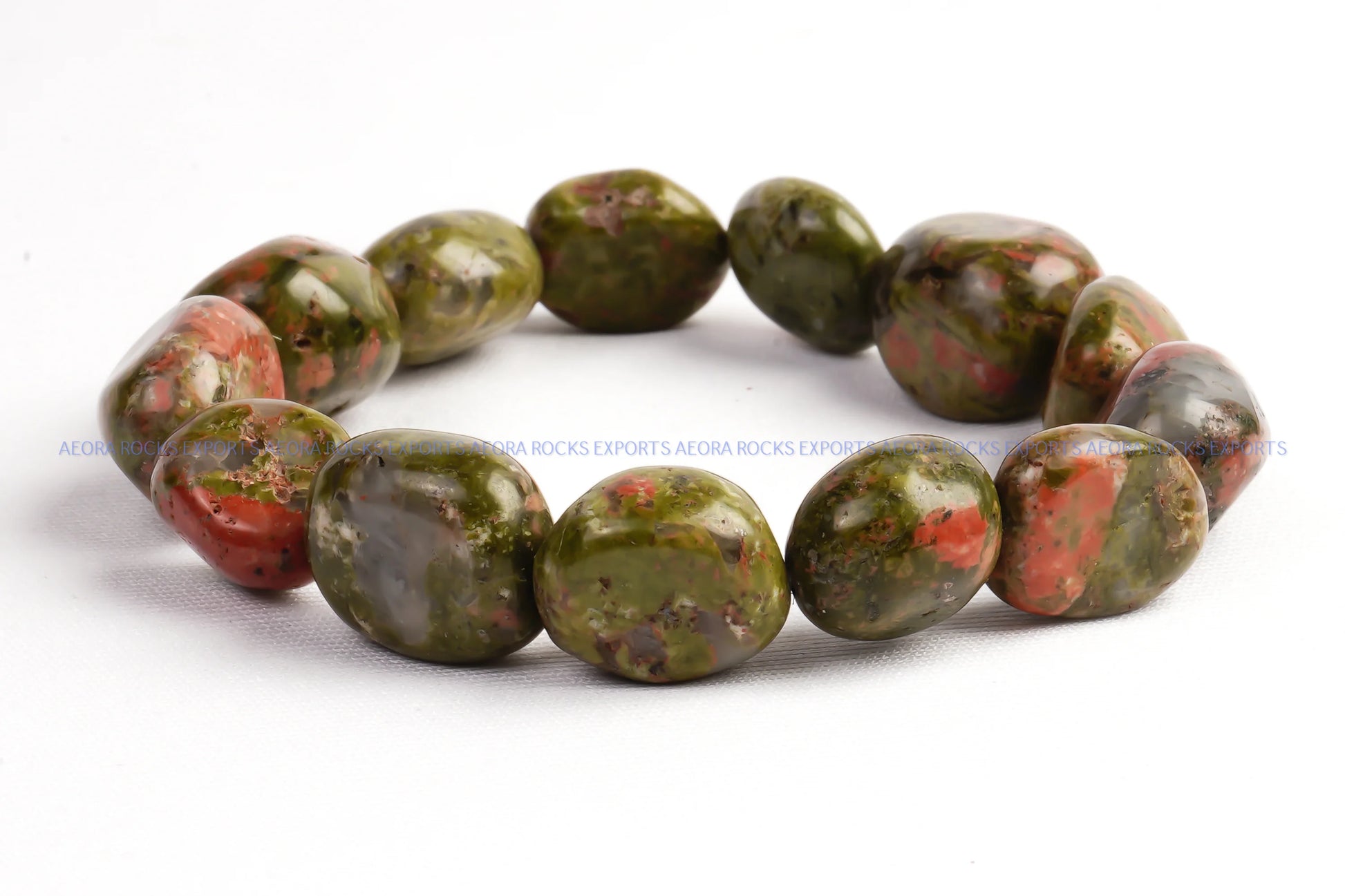 Unakite Tumbled Bracelet