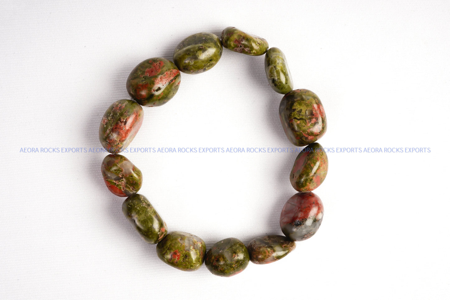 Unakite Tumbled Bracelet