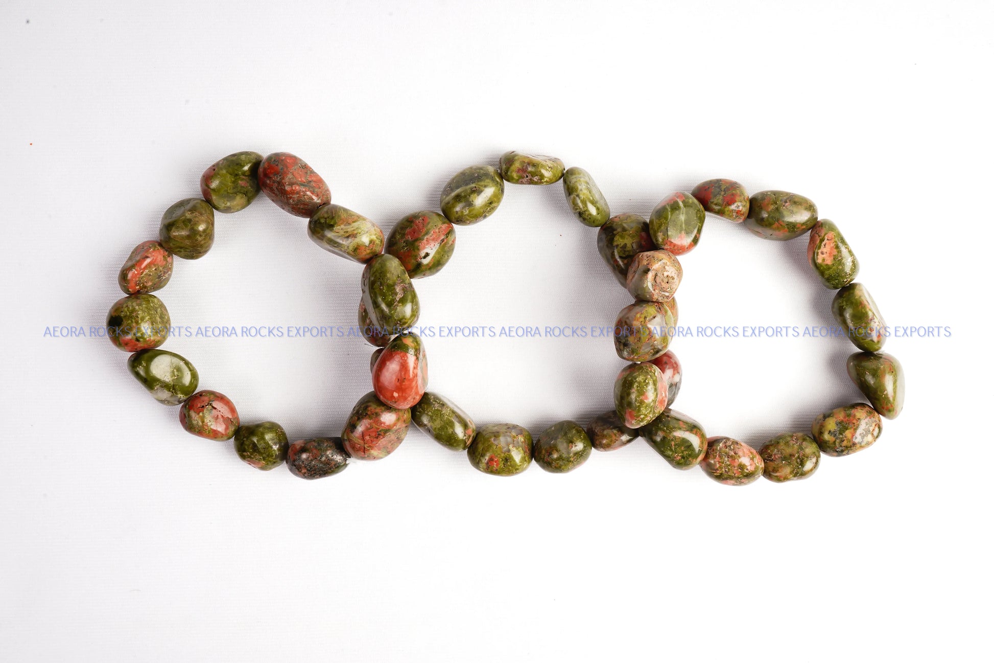 Unakite Tumbled Bracelet