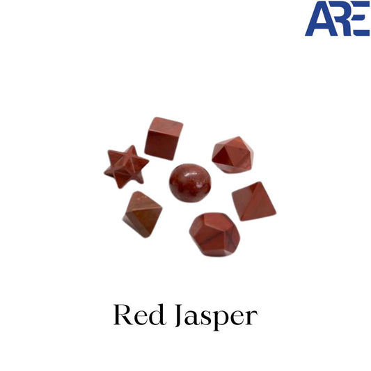 Red Jasper Geometric Set