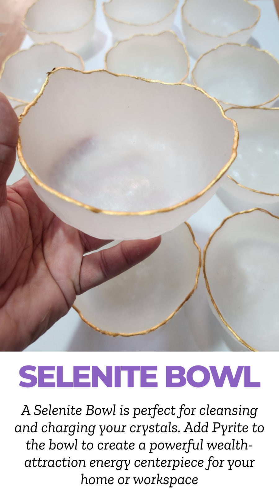 Selenite Bowl- Perfect for cleansing and charging crystals - AEORA ROCKS INDIA -Healing Crystals superstore