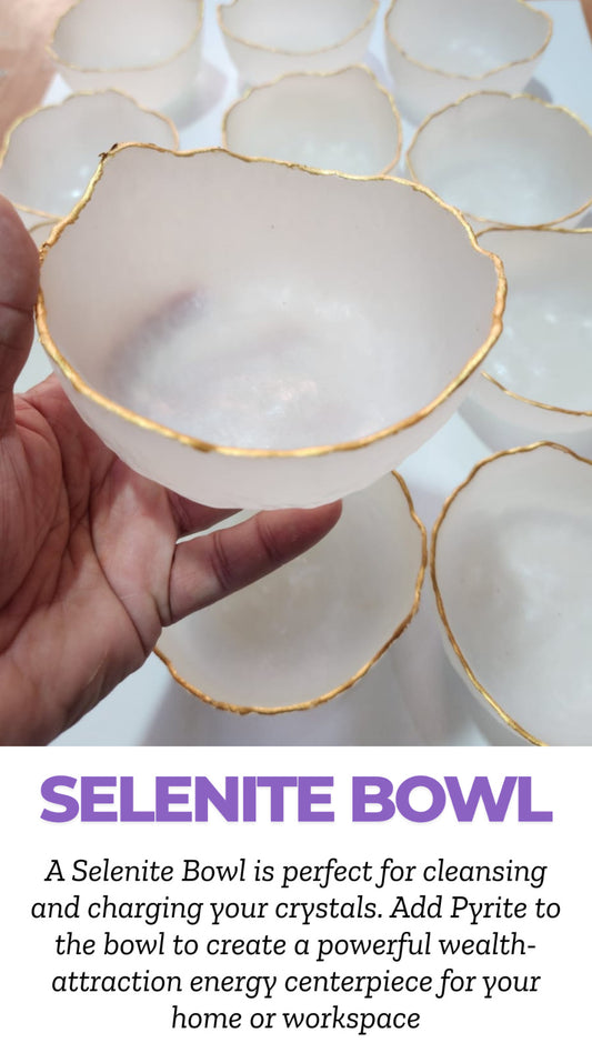 Selenite Bowl- Perfect for cleansing and charging crystals