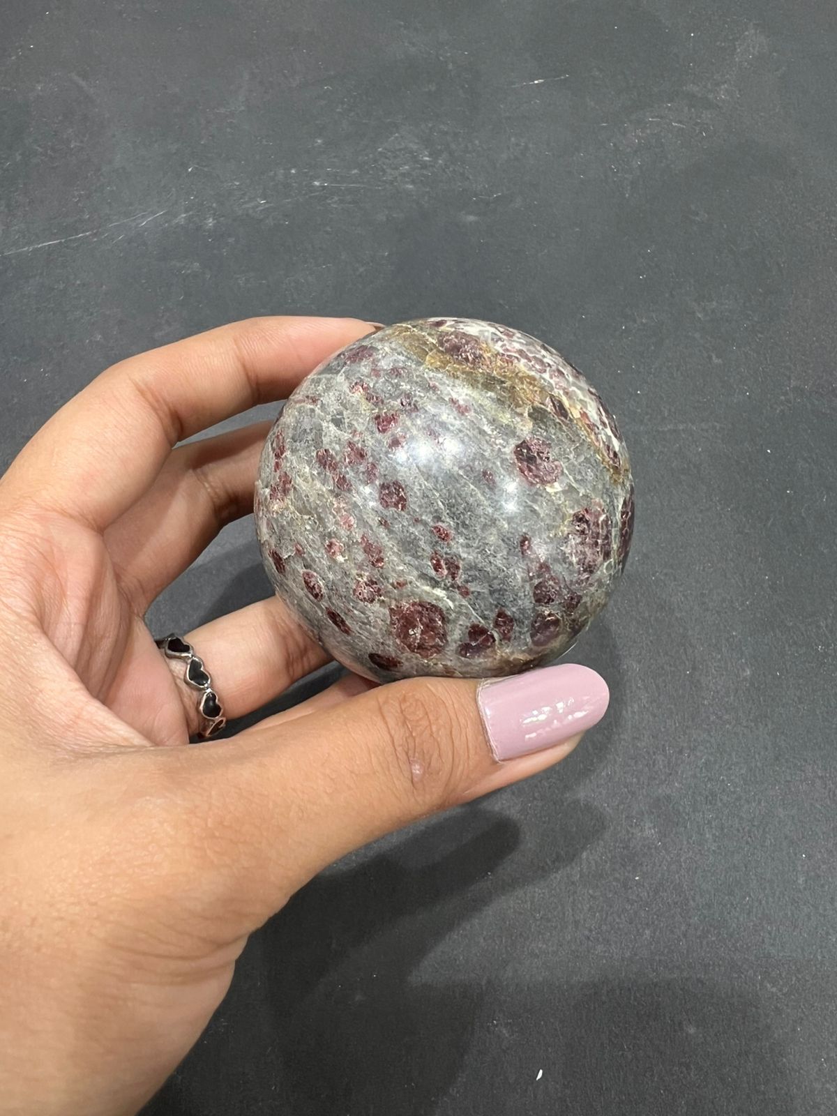 Ruby Crystal Sphere 351g - AEORA ROCKS INDIA -Healing Crystals superstore
