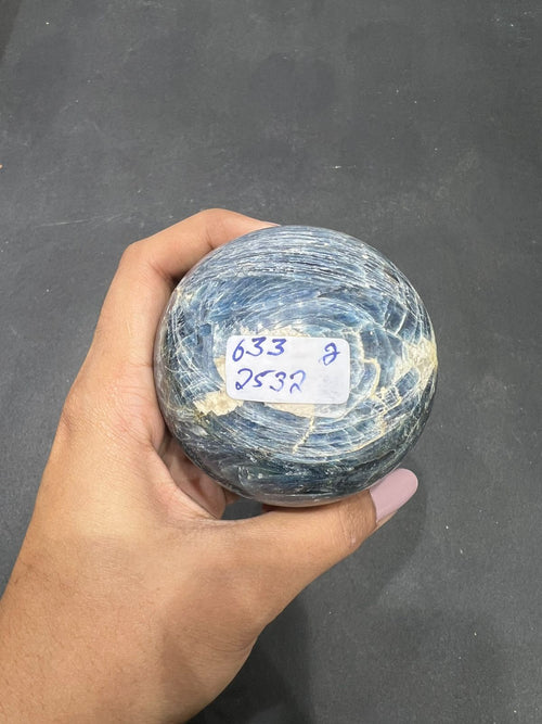 Blue Kynite Sphere 633g - AEORA ROCKS INDIA -Healing Crystals superstore