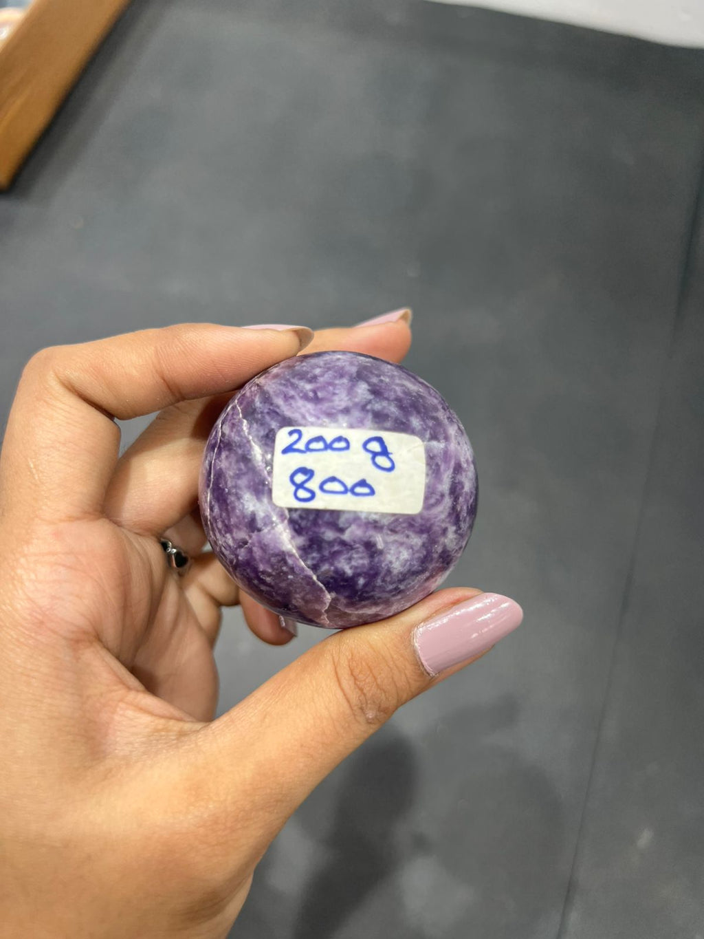 Lepidolite Sphere 200g - AEORA ROCKS INDIA -Healing Crystals superstore