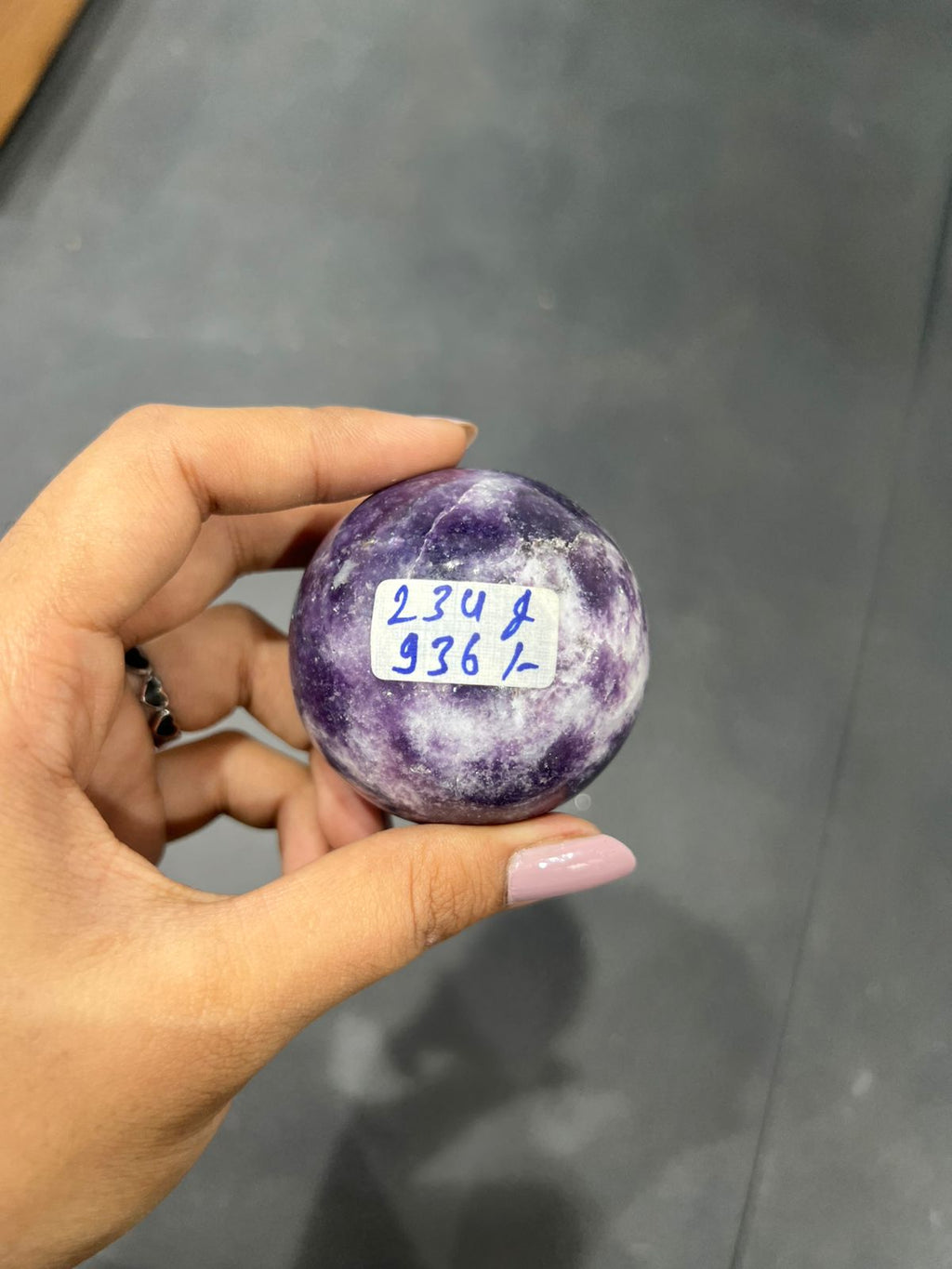 Lepidolite Sphere Sphere 234g - AEORA ROCKS INDIA -Healing Crystals superstore