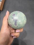 Ruby zoisite Sphere 390g - AEORA ROCKS INDIA -Healing Crystals superstore