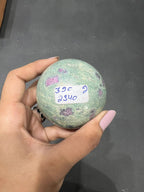 Ruby zoisite Sphere 390g - AEORA ROCKS INDIA -Healing Crystals superstore