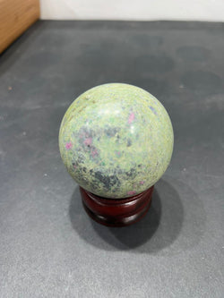 Ruby zoisite Sphere 420g - AEORA ROCKS INDIA -Healing Crystals superstore