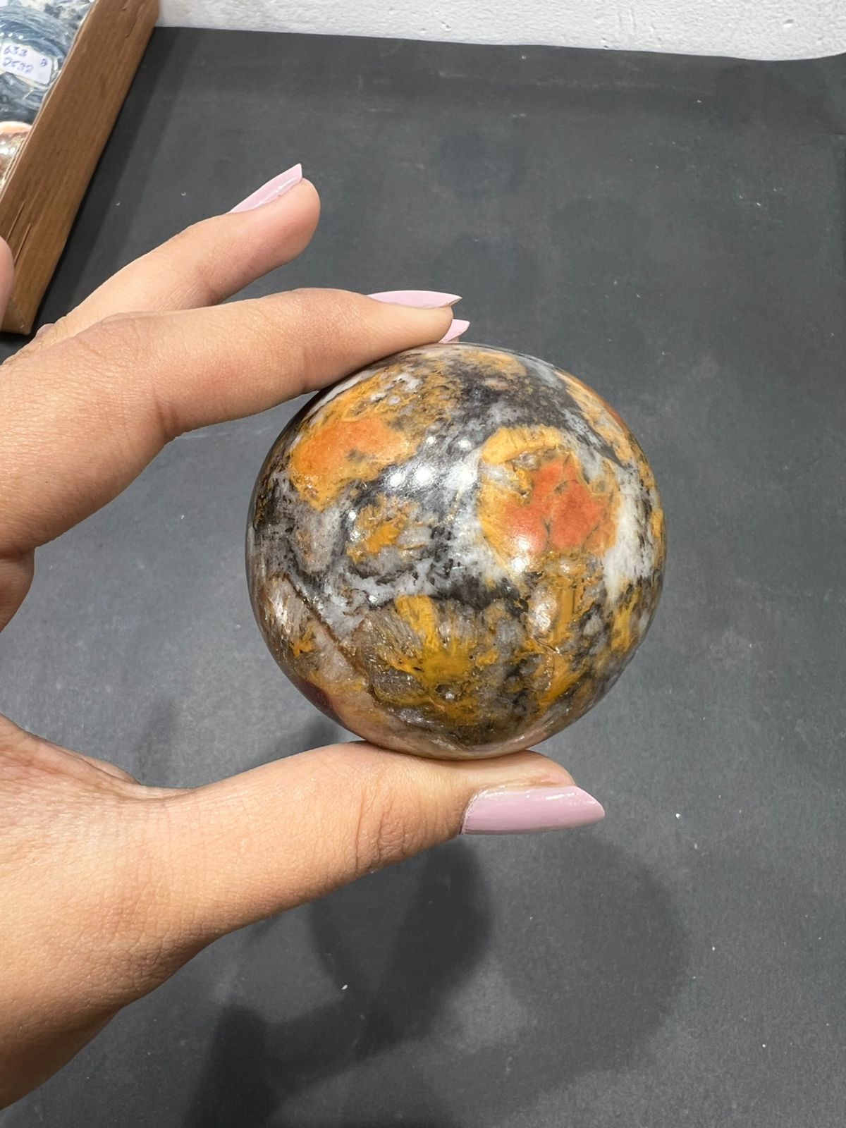 Bombay Jasper Sphere 275g - AEORA ROCKS INDIA -Healing Crystals superstore