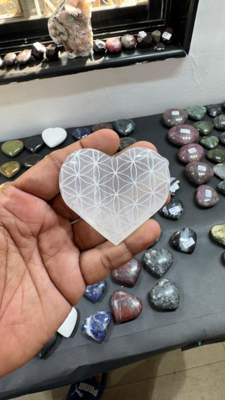 Selenite Heart - AEORA ROCKS INDIA -Healing Crystals superstore