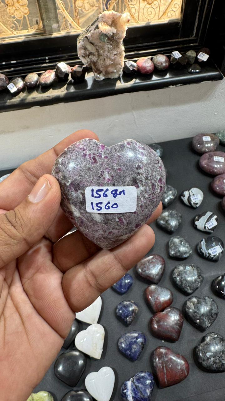 Ruby With Albite Heart 156g - AEORA ROCKS INDIA -Healing Crystals superstore