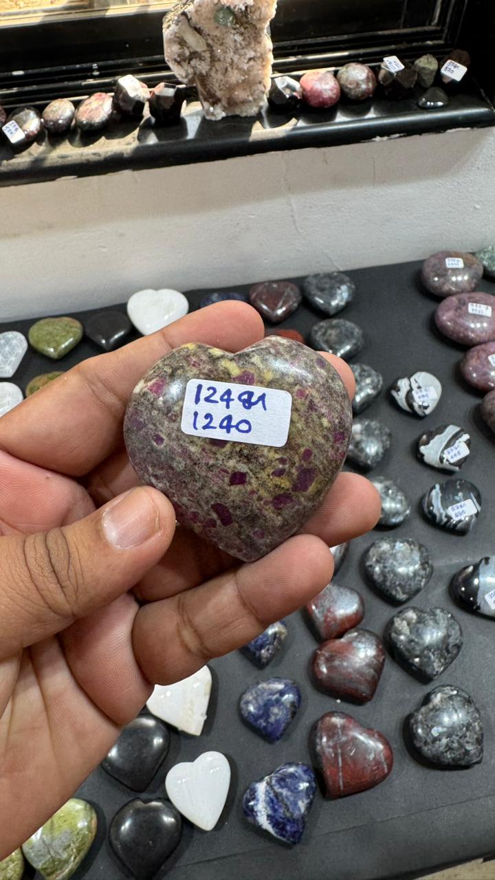 Ruby With Albite Heart 124g - AEORA ROCKS INDIA -Healing Crystals superstore