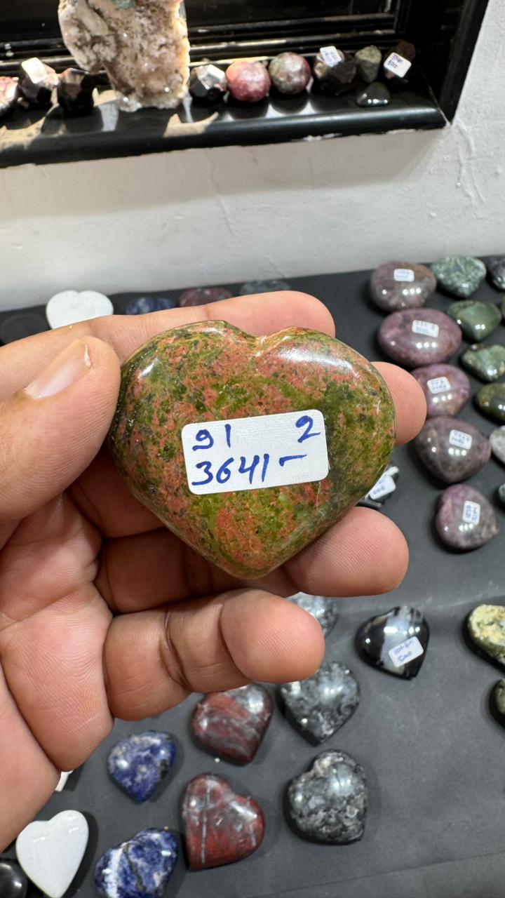 Unakite Heart 91g - AEORA ROCKS INDIA -Healing Crystals superstore