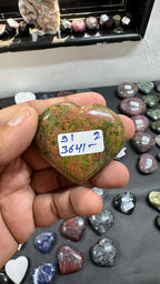 Unakite Heart 91g - AEORA ROCKS INDIA -Healing Crystals superstore
