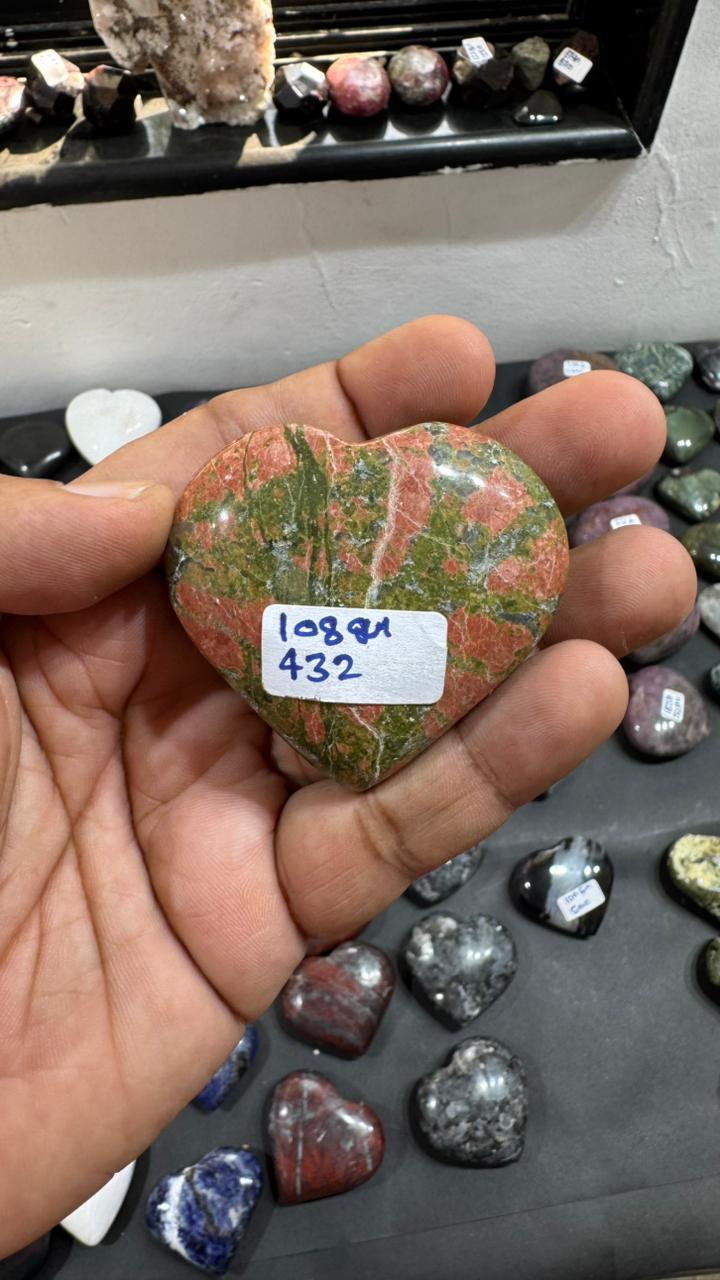 Unakite Heart 182g - AEORA ROCKS INDIA -Healing Crystals superstore
