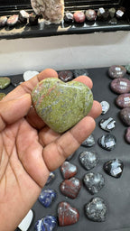Unakite Heart 101g - AEORA ROCKS INDIA -Healing Crystals superstore