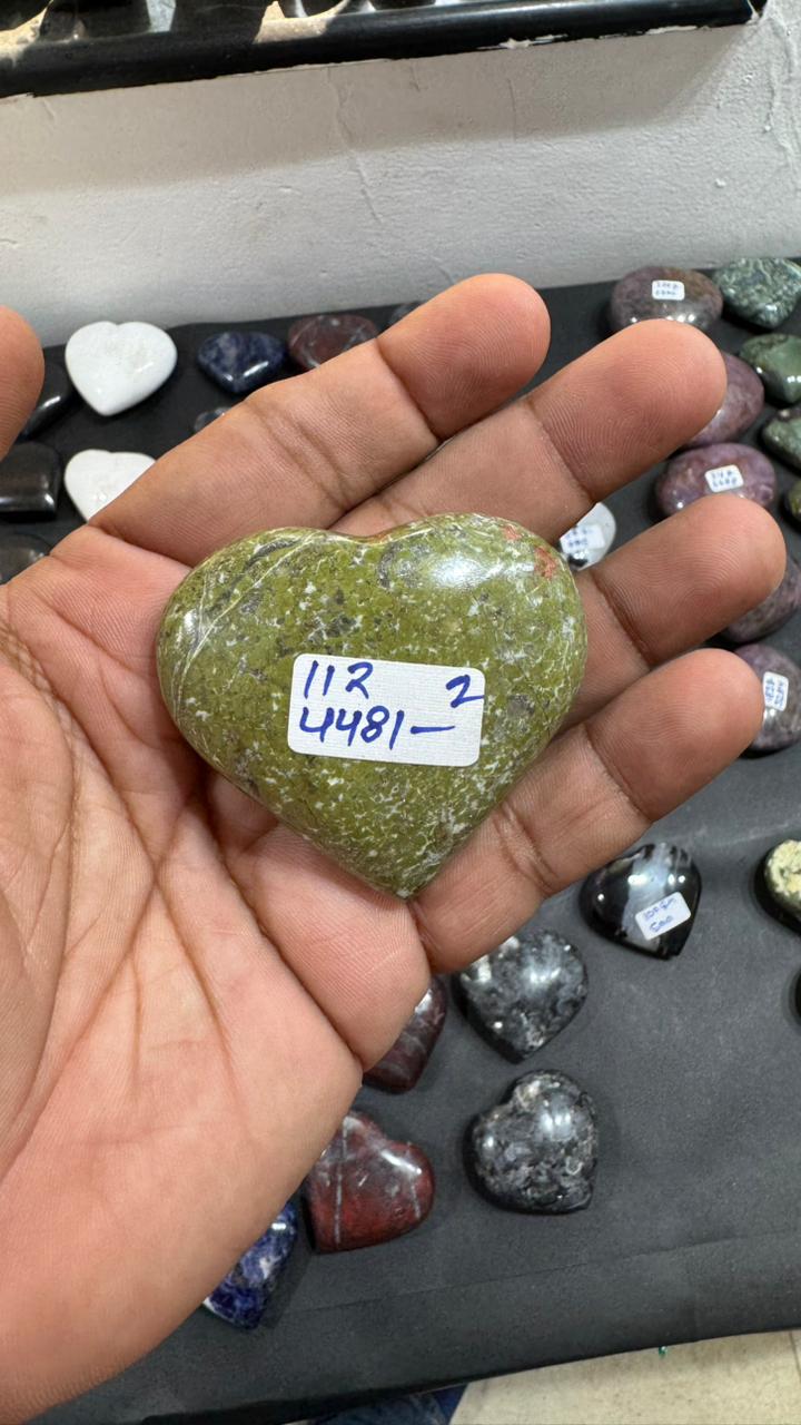 Unakite Heart 112g - AEORA ROCKS INDIA -Healing Crystals superstore