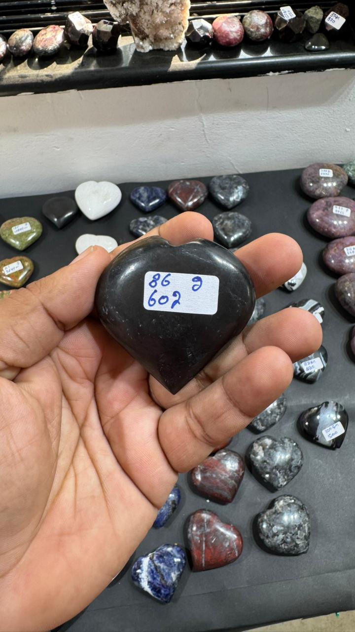 Shungite Heart 86g - AEORA ROCKS INDIA -Healing Crystals superstore