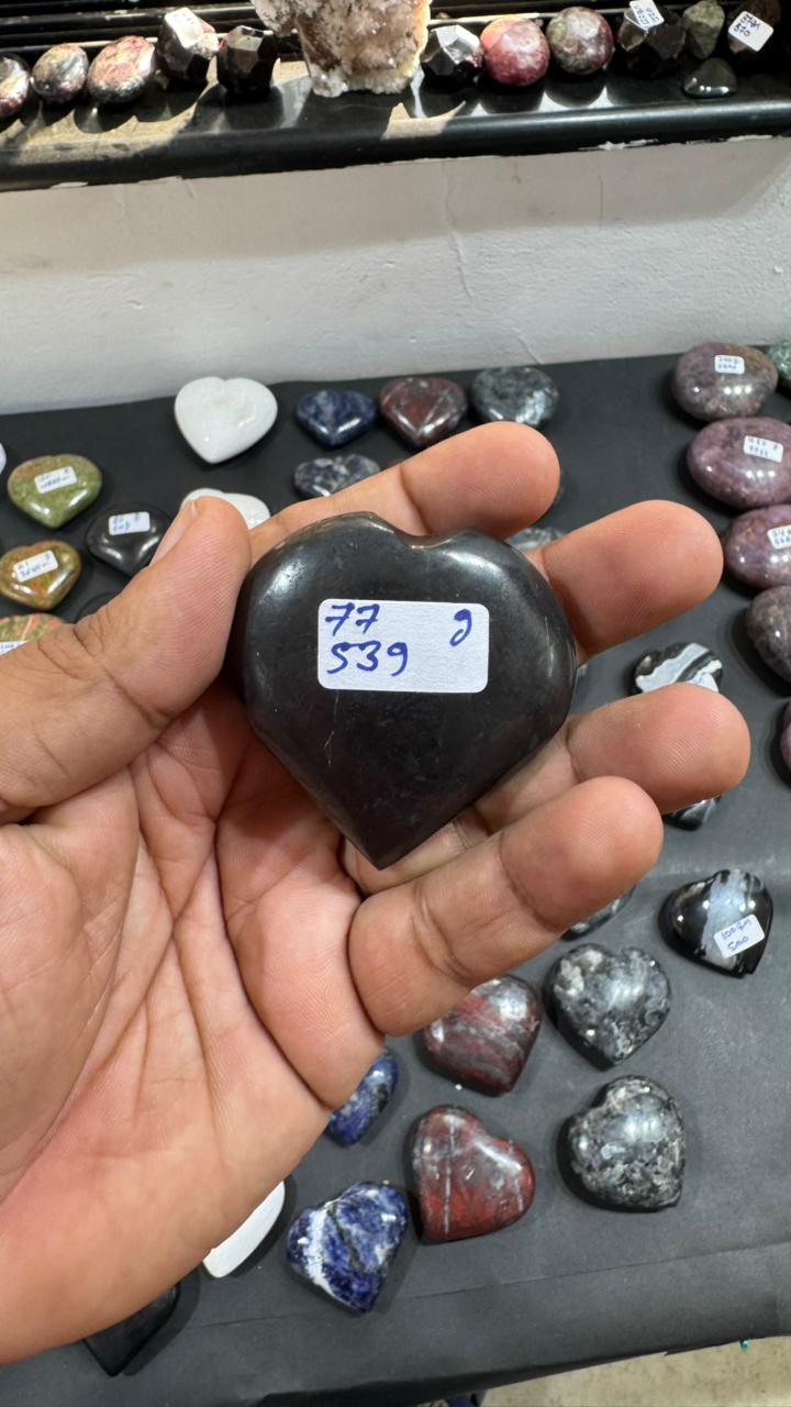 Shungite Heart 77g - AEORA ROCKS INDIA -Healing Crystals superstore