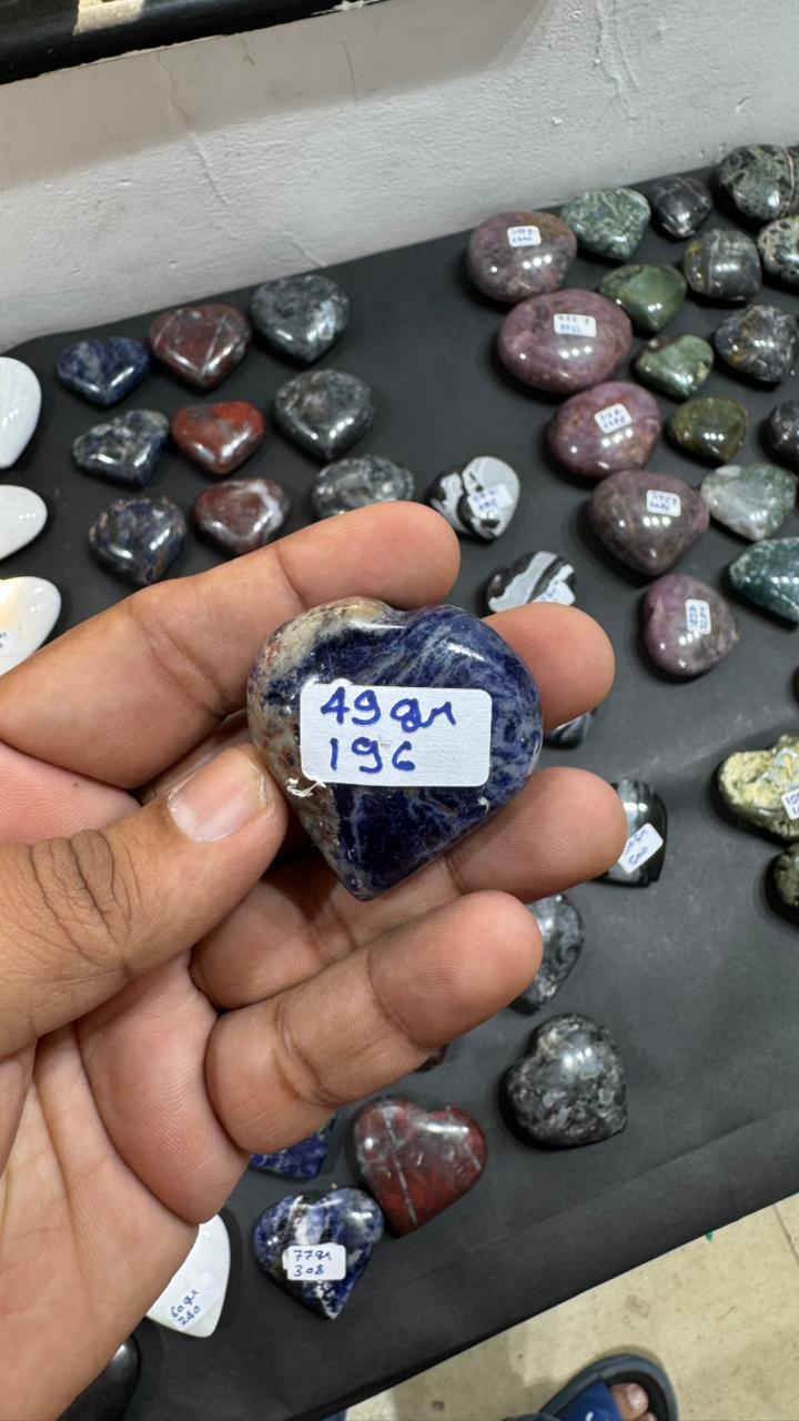Sodalite Heart 49g - AEORA ROCKS INDIA -Healing Crystals superstore