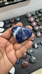 Sodalite Heart 77g - AEORA ROCKS INDIA -Healing Crystals superstore