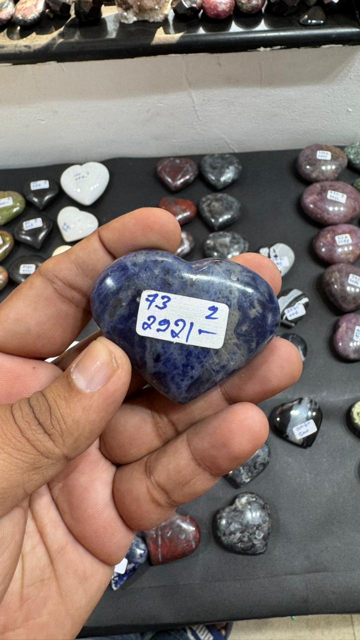 Sodalite Heart  73g - AEORA ROCKS INDIA -Healing Crystals superstore