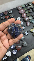Sodalite Heart  107g - AEORA ROCKS INDIA -Healing Crystals superstore