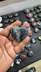 Sodalite Heart  71g - AEORA ROCKS INDIA -Healing Crystals superstore