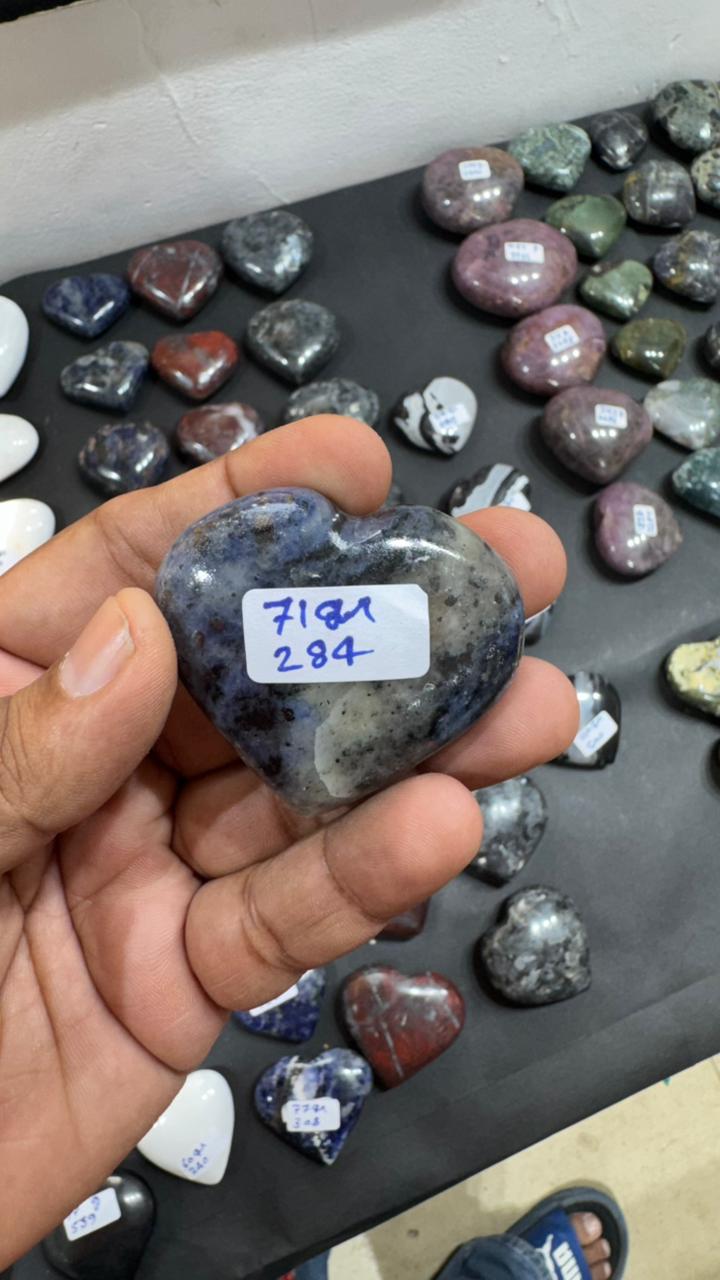 Sodalite Heart  71g - AEORA ROCKS INDIA -Healing Crystals superstore